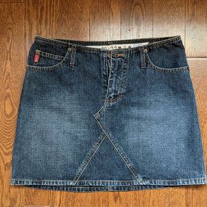 Mudd Jeans Dark Wash Denim Jean Skirt Size 5